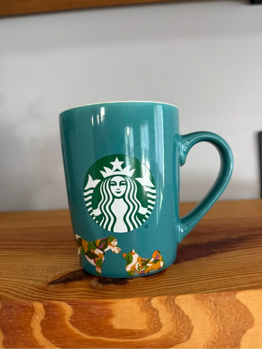 Starbucks 2020 Turquoise Dog Mug 10 oz Ceramic Coffee Cup